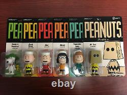Peanuts Wave 3 Camp ReAction Action Figure Super 7 Set Of 6 Charlie Brown Snoopy