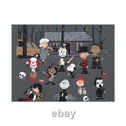 Peanuts as Horror Icons Canvas Wall Art Snoopy Charlie Brown Freddy Krueger More