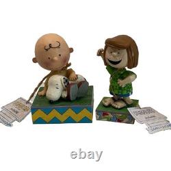 Peanuts by Jim Shore Charlie Brown Snoopy Peppermint Patty Figurine Lot Retired
