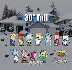 Peanuts nativity set snoopy christmas charlie brown decorations yard