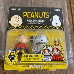 Pop Mart Mega Space Molly 100% Charlie Brown Snoopy Exclusive Figure Authentic