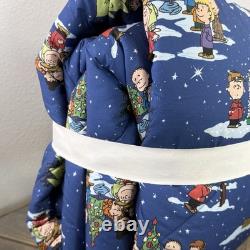 Pottery Barn Peanuts Snoopy & Charlie Brown Christmas Comforter, Full/queen Blue