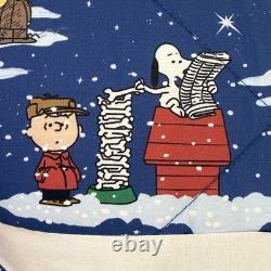 Pottery Barn Peanuts Snoopy & Charlie Brown Christmas Comforter, Full/queen Blue
