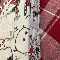Pottery Barn Snoopy FULL Queen Duvet holiday disney Gift Christmas Charlie Brown