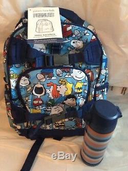Pottery barn Peanuts SNOOPY BACKPACK+Large WATER BOTTLE school Charlie Brown dog