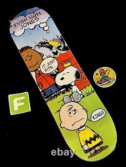 RARE Charlie Brown Peanuts Tyshawn Jones Snoopy Woodstock King Skateboard Deck