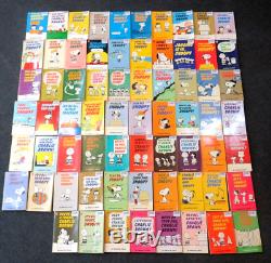 RARE Coronet Peanuts Snoopy Charlie Brown Books Collection of 68 books