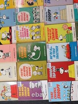 RARE Coronet Peanuts Snoopy Charlie Brown Books Collection of 68 books