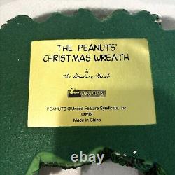 RARE Danbury Mint Peanuts Snoopy Charlie Brown Lighted Wreath WORKS WITH BOX