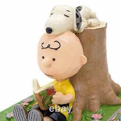 RARE Enesco Jim Shore Peanuts Charlie Brown & Snoopy Reading Ships Globally
