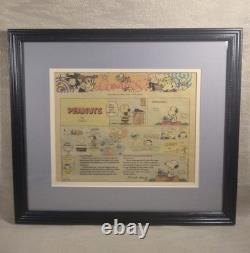 RARE Final Peanuts Sunday Strip Feb 13, 2000 Charles Schulz Beautifully Framed