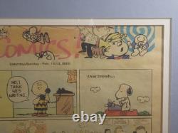 RARE Final Peanuts Sunday Strip Feb 13, 2000 Charles Schulz Beautifully Framed