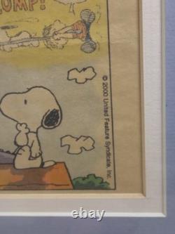 RARE Final Peanuts Sunday Strip Feb 13, 2000 Charles Schulz Beautifully Framed