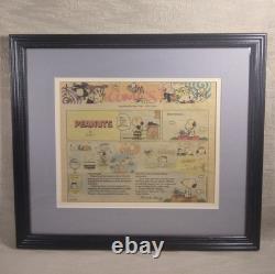 RARE Final Peanuts Sunday Strip Feb 13, 2000 Charles Schulz Beautifully Framed