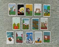 RARE Peanuts Tarot Deck 78 Cards OOP Charlie Brown, Snoopy, Lucy, Linus