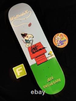 RARE SIGNED Jeff DeChesare Charlie Brown Roof Rat Snoopy Peanuts Skateboard Deck