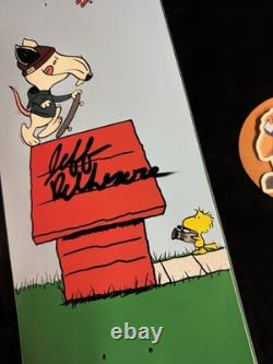 RARE SIGNED Jeff DeChesare Charlie Brown Roof Rat Snoopy Peanuts Skateboard Deck