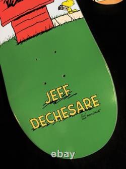 RARE SIGNED Jeff DeChesare Charlie Brown Roof Rat Snoopy Peanuts Skateboard Deck