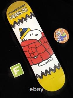 RARE Snoopy Jacket Charlie Brown Finesse Peanuts Skateboard Deck 75 Anniversary