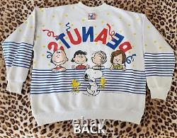 RARE VINTAGE Genuine Peanuts SNOOPY CHARLIE BROWN Sweatshirt XL EXCELLENT