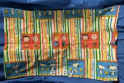 RARE VTG PEANUTS PILLOW CASES withCharacter Names SNOOPY Charlie Brown VGC HTF