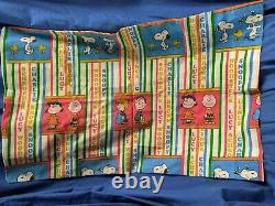 RARE VTG PEANUTS PILLOW CASES withCharacter Names SNOOPY Charlie Brown VGC HTF