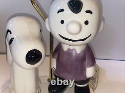 Rare 1972 Peanuts Snoopy & Charlie Brown Atlantic Mold Lamp Base