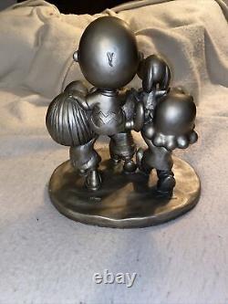 Rare Austin Sculpture Peanuts Gang Pewter Statue Collectible Excellent Condition