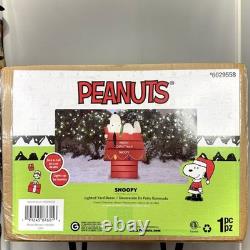 Rare PEANUTS 3-ft LED SNOOPY DOG HOUSE Charlie Brown Christmas Blow Mold / NEW