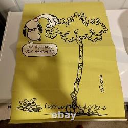 Rare VTG Poster Peanuts Schulz Snoopy Charlie Brown We All Have Our Hang-Ups