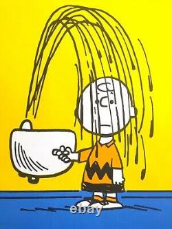 Rare Vintage 1950 Peanuts Charlie Brown Charles Schultz Lithograph Print Poster