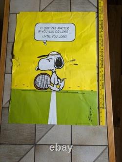 Rare Vintage 1958 Peanuts Charlie Brown Charles Schultz Lithograph Print Poster