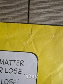 Rare Vintage 1958 Peanuts Charlie Brown Charles Schultz Lithograph Print Poster