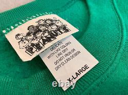 Rare Vintage Peanuts Sweatshirt Snoopy Charlie Brown Faded Green Mayo Spruce 70s