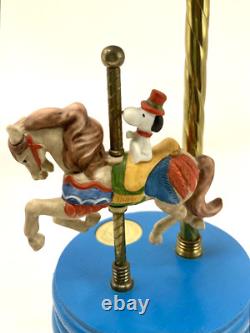Rare Vintage Willett's Peanuts Playland Carousel Snoopy Charlie Brown Music Box