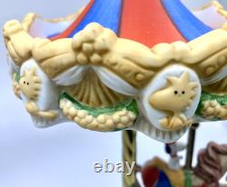 Rare Vintage Willett's Peanuts Playland Carousel Snoopy Charlie Brown Music Box