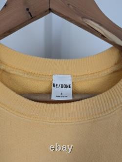 Redone Charlie Brown Snoopy Peanuts Faded Lemon Friendship Spruce Sweatshirt USA