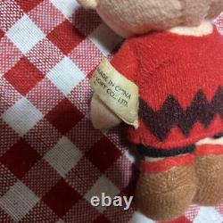 Retro Snoopy Charlie Brown Plush Keychain