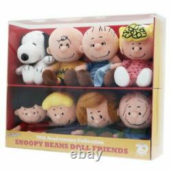 SNOOPY 70th Soft Bean Doll Set Plush Set Charlie Brown Goods Present Gift Japan