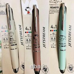 SNOOPY Charlie Brown Ballpoint Pen Set 3 Jetstream Metal Multicolor