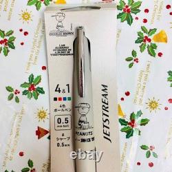 SNOOPY Charlie Brown Ballpoint Pen Set 3 Jetstream Metal Multicolor