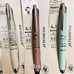 SNOOPY Charlie Brown Ballpoint Pen Set 3 Jetstream Metal Multicolor