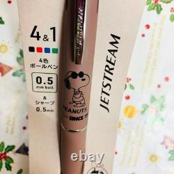 SNOOPY Charlie Brown Ballpoint Pen Set 3 Jetstream Metal Multicolor