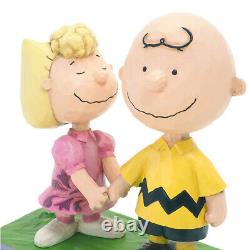 SNOOPY Charlie Brown Sally Holding Hand Figure 14cm Snoopy enesco Peanuts