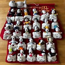 SNOOPY Collection tapestry 28 Plush 2001 PEANUTS McDonald's Happy set USED JAPAN