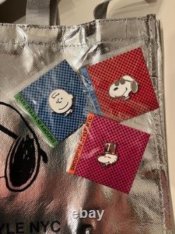 SNOOPY IN STYLE NYC? POP UP? 3 PINS? TOTE BAG? With Exclusive newspaper