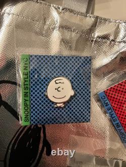 SNOOPY IN STYLE NYC? POP UP? 3 PINS? TOTE BAG? With Exclusive newspaper