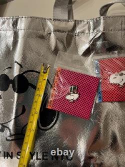 SNOOPY IN STYLE NYC? POP UP? 3 PINS? TOTE BAG? With Exclusive newspaper