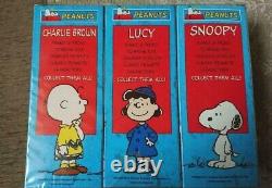 SNOOPY PEANUTS BOBBLE-HEAD LUCY, CHARLIE BROWN Doll(Set of 3) wz/Box Super Rare