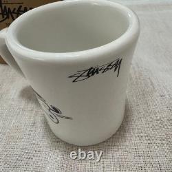 STUSSY x PEANUTS Snoopy Charlie Brown Coffee Mug Cup 2014 New Unused Japan